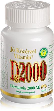 JÓ KÖZÉRZET D-VITAMIN 2000 NE KAPSZULA 100 DB