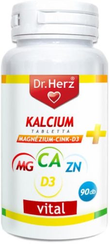 DR.HERZ KALCIUM+MAGNEZIUM+CINK+D3 TABLETTA 90 DB